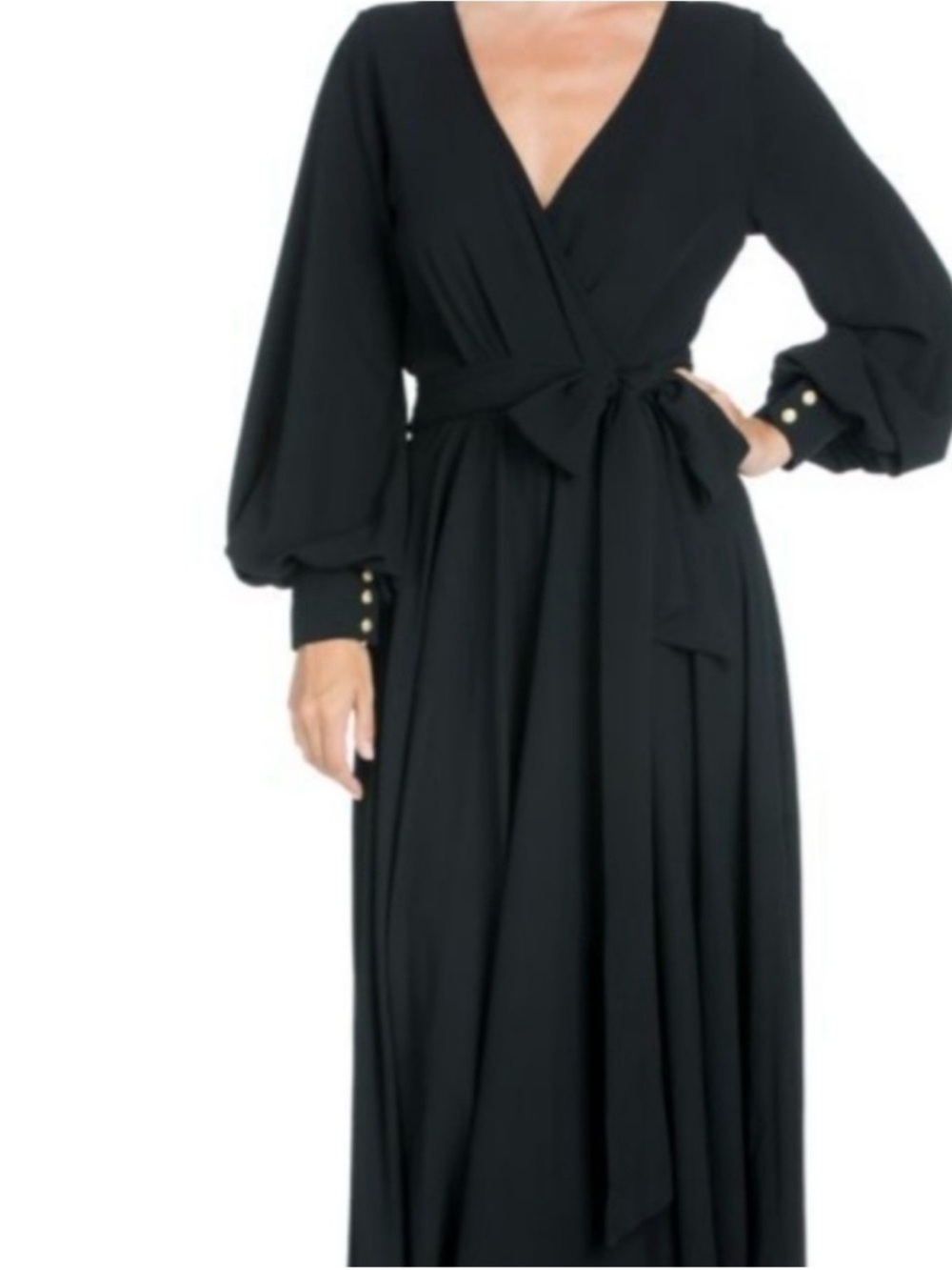 Elegant Black Maxi Dress by Meghan LA